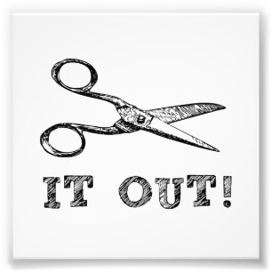 Schneiden Sie es Scissors heraus Fotodruck