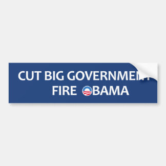 Schneiden Sie großes Regierungs-Feuer Obama Autoaufkleber