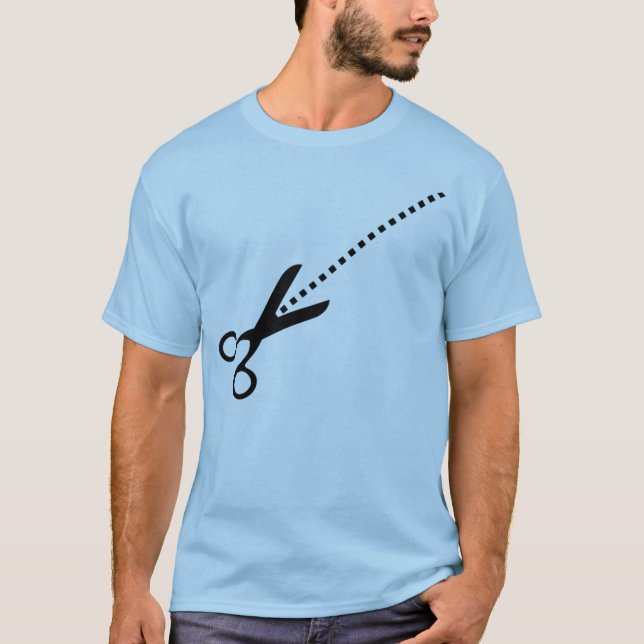 Schneiden Sie hier T - Shirt (Vorderseite)