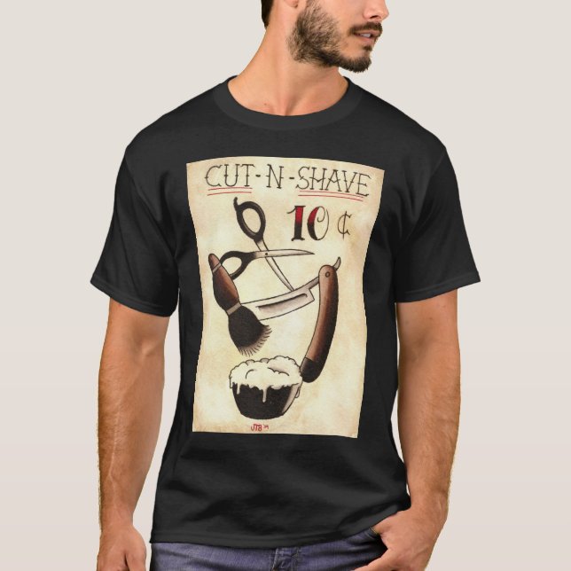 Schneiden Sie n-Rasur-Tätowierungs-Shirt T-Shirt (Vorderseite)