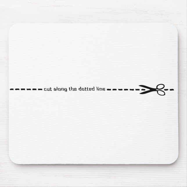 schneiden Sie nach punktiertem Grundsatz Mousepad (Vorne)