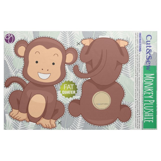 Schneiden und Nähen: Jungle-Affe Stoff (Fat Quarter (45,7 x 55,9 cm))