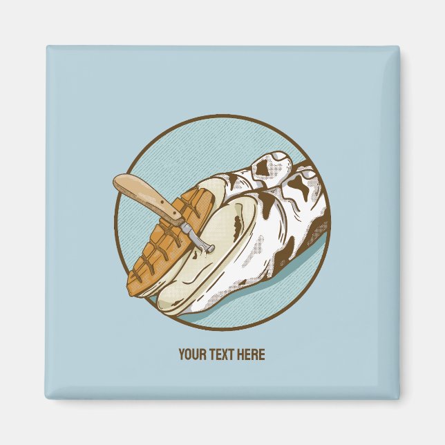 Schneiden von Kuh Magnet (Vorne)