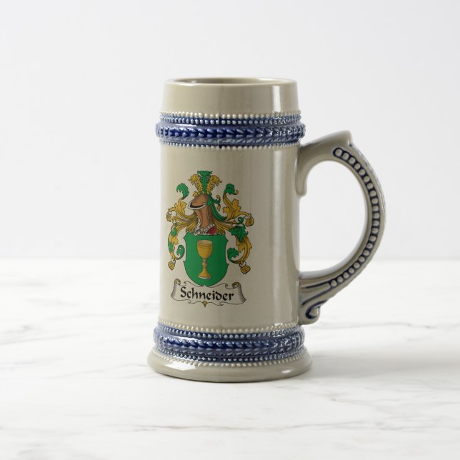 Schneider-Familienwappen Bierglas (Rechts)