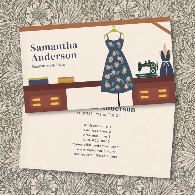 Schneiderin & Schneider Visitenkarte (Seamstress & Tailor Business Card)