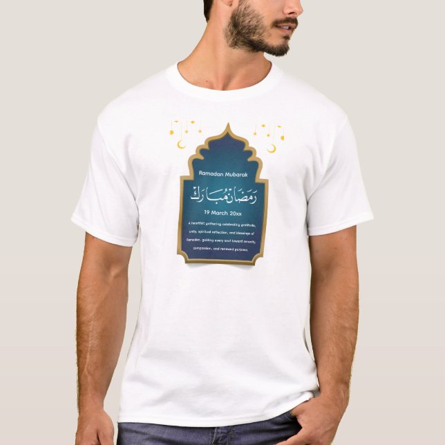 Schneidig Eid Mubarak  T-Shirt (Vorderseite)