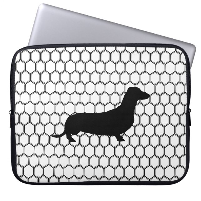 Schneidige Dackel Laptopschutzhülle (Vorderseite)