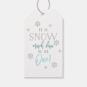 Schneien viel silbernes Schneeflocke-Blau-1. Geschenkanhänger