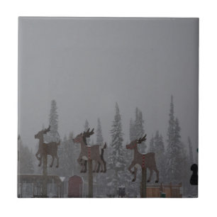 Schneiendes Blizzard-Schnee-Schneeflocke Fliese