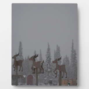 Schneiendes Blizzard-Schnee-Schneeflocke Fotoplatte