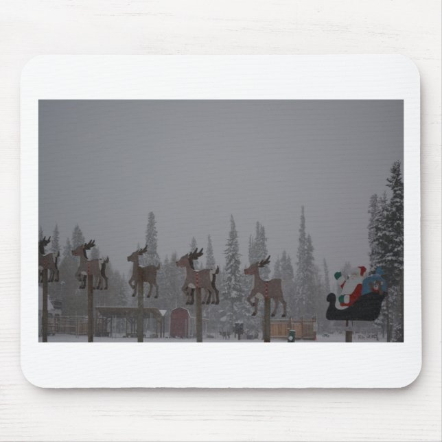 Schneiendes Blizzard-Schnee-Schneeflocke Mousepad (Vorne)