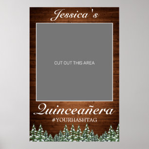 Schneiges Holz- und Waldland Quinceañera-Fotoprop Poster