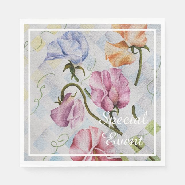 SCHNEIZEN PLATTERBSEN MONOGRAMM PARTY SERVIETTE (Vorderseite)