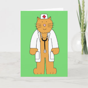 Schnell eine Katze als medizinischer Cartoon anzie Karte
