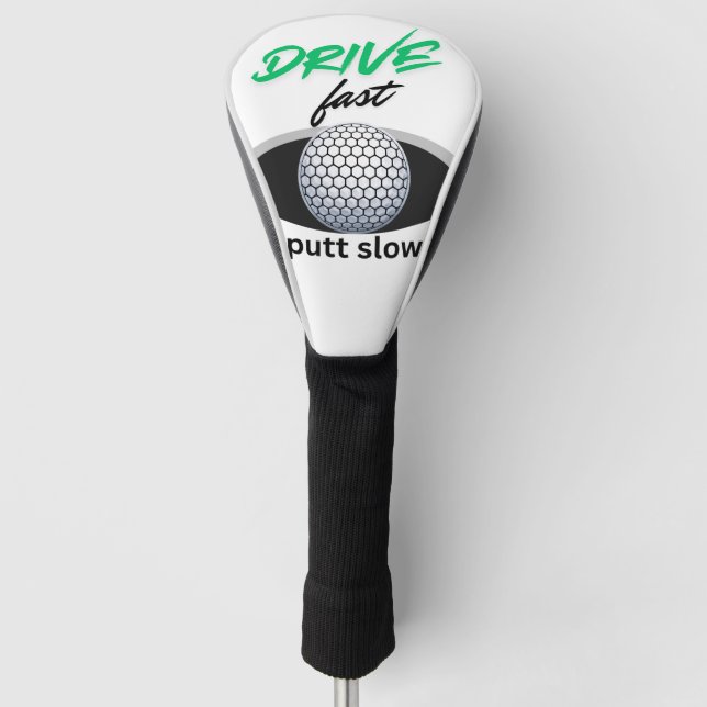 Schnell fahren, langsam absetzen golf headcover (Vorderseite)