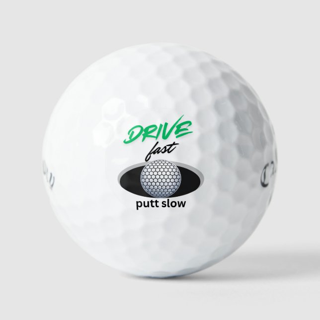 Schnell fahren, langsam absetzen golfball (Vorderseite)