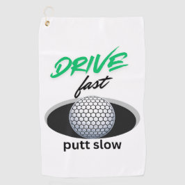 Schnell fahren, langsam absetzen golfhandtuch