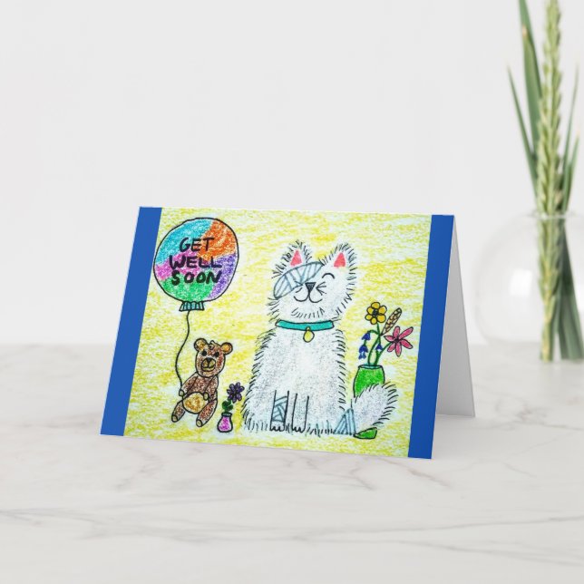 Schnell gut - Niedliche Cat Card Karte (Vorderseite)