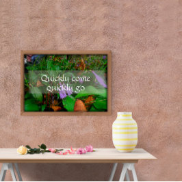 Schnell kommen Sie zu Weisheitsgrün Poster