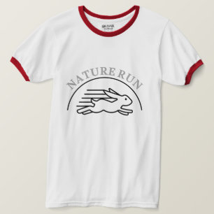 Schnell Laufender Kaninchen Minimalistische Tierwe T-Shirt