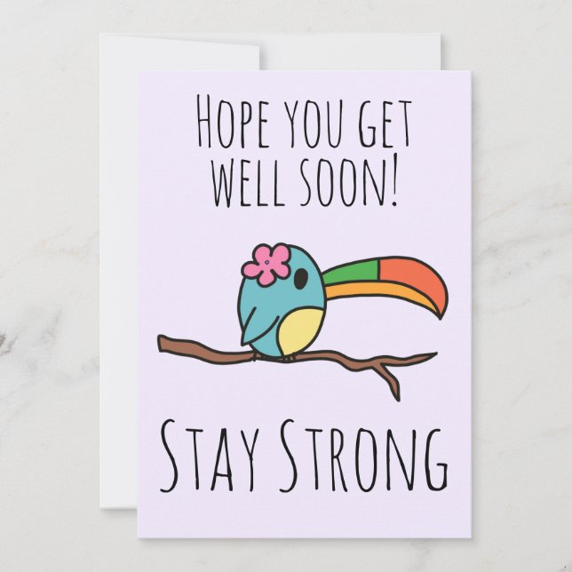 Schnell Niedliche Toucan Violet Card Karte (Vorderseite)