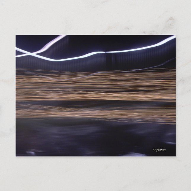 Schnell (Streifen aus Gold und Weiß) Postkarte (Vorderseite)