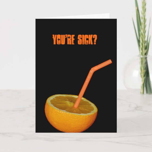 Schnell und gut auf Orange Juckkarte Karte (Vorderseite)