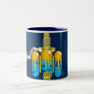 Schnell zeichnen Sie Kaffee Zweifarbige Tasse