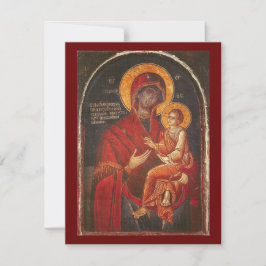 Schnell zu hören - Gottesmutter-Symbol-Gebetskarte Einladung