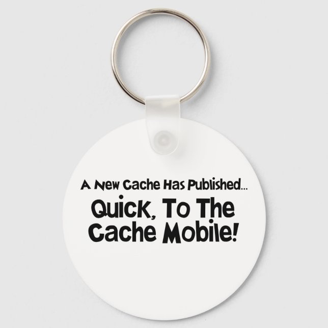 Schnell zum Cache Mobile! Schlüsselanhänger (Vorderseite)