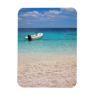Schnellboot im blauen Meer Magnet