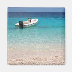 Schnellboot im blauen Seemagneten Magnet