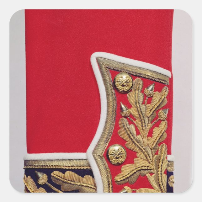 Schnelle Details einer Uniform der britischen Arme Quadratischer Aufkleber (Vorderseite)