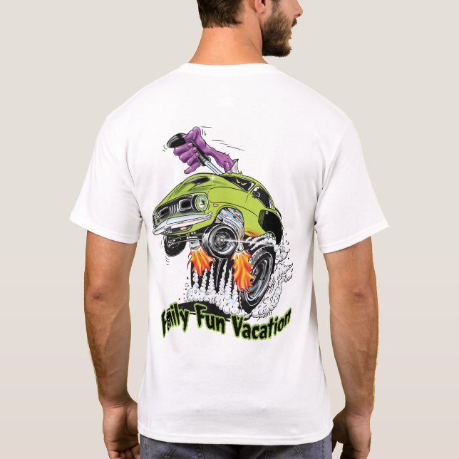 Schnelle Durchfahrt-Ausflug-Familien-Spaß-Ferien T-Shirt (Rückseite)