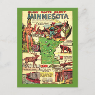 Schnelle Fakten zu Minnesota Postkarte