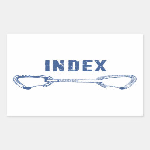 Schnelle Indexkletterung Rechteckiger Aufkleber