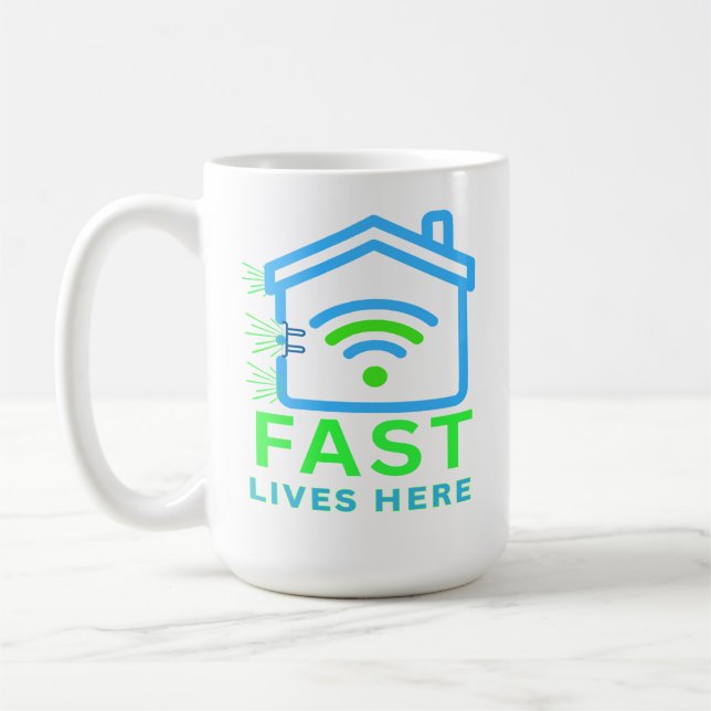 Schnelle Leben Hier Kaffeetasse (Links)