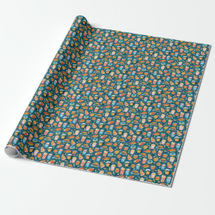 Schnelle Lebensmittelsymbole: Vintage Doodles Geschenkpapier