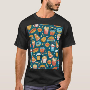 Schnelle Lebensmittelsymbole: Vintage Doodles T-Shirt