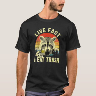 Schnelle Live-Mahlzeit Abfall Raccoon Camping oder T-Shirt