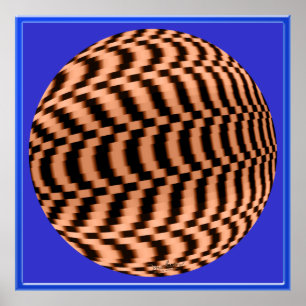 Schnelle spinnende Kugel-optische Täuschung Poster