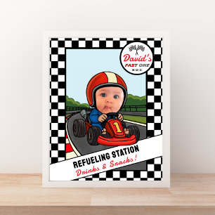 Schnelle TANKSTELLE - Getränke und Snacks Poster