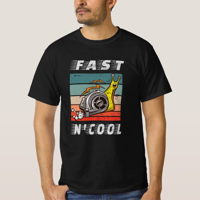 Schnelle und coole Turbo-Schnecke, schnell und coo T-Shirt (Vorderseite)