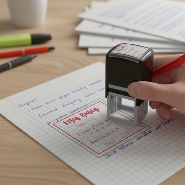 Schnelle und einfache Bewertung Permastempel (AP Essay Rubric Thesis Evidence Sophistication)