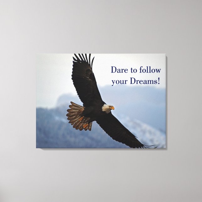 Schneller Adler Inspiration Zitat Leinwanddruck (Vorderseite)