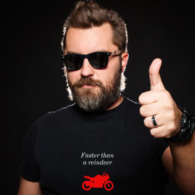 Schneller als Weihnachten mit dem Rentier-Motorrad T-Shirt (Von Creator hochgeladen)