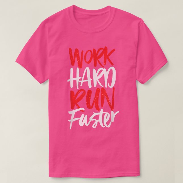 Schneller arbeiten - Motivationsgymnastik läuft sp T-Shirt (Design vorne)