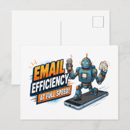 Schneller E-Mail-Produktivitätsroboter Postkarte