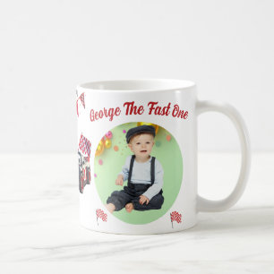 Schneller Eins Rot & Schwarz Rennwagen 1. Geburts Kaffeetasse