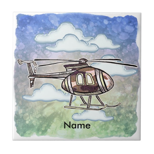 Schneller Hubschrauber Fliese (Vorderseite)